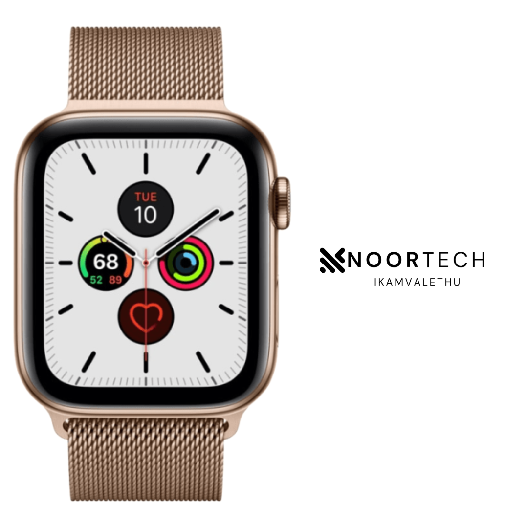 Apple Watch Series 5 Gold Stainless Steel Case with Gold Milanese Loop - 44mm